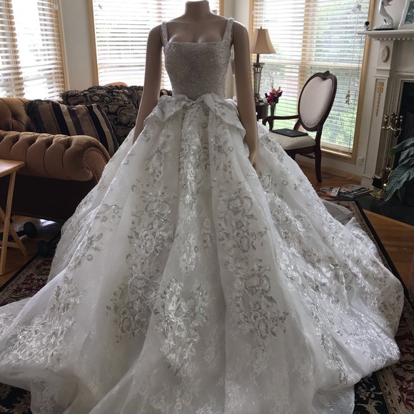 COPY - European princess Ballgown size 8-12 White - Picture 8 of 14